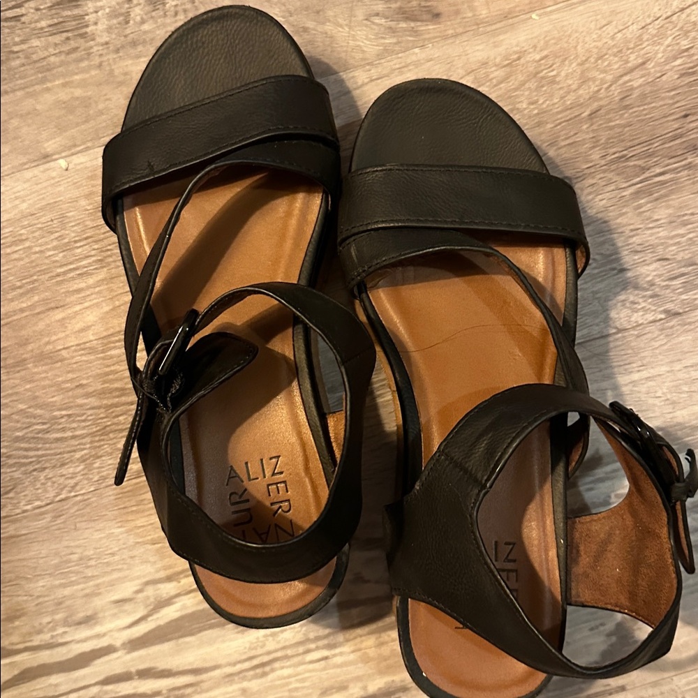 Black Leather Sandals
